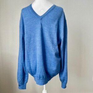 Mario Gilberti Made in Italy 100% merino wool soft blue workwear casual …